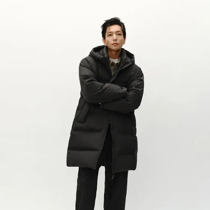 Semir doudoune hommes longue à capuche ample Simple polyvalent 2025 hiver homme vêtements vêtements