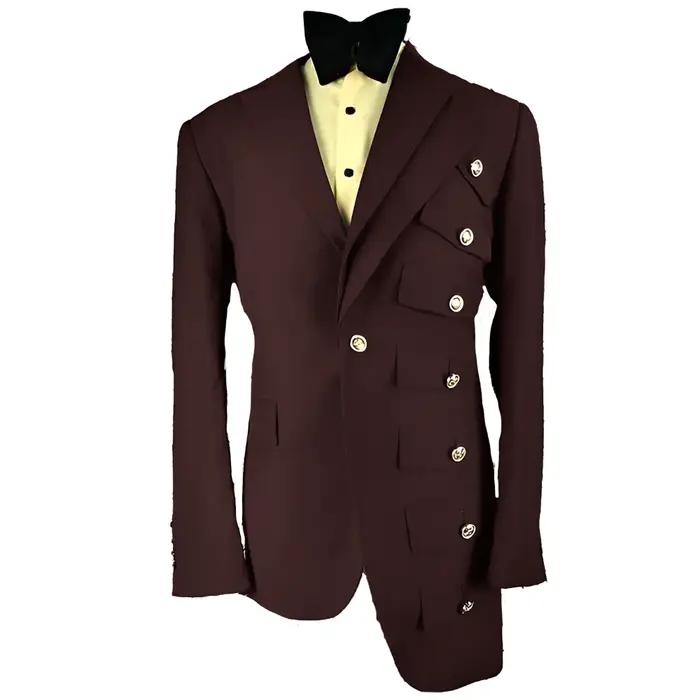 Costumes et blazers pour hommes, asymétrie Unique, noir, pour marié de mariage, coupe cintrée, smoki