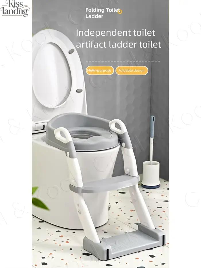 Solution d'apprentissage de la propreté 6-en-1 tout-en-un : siège de toilette pliable avec marchepie