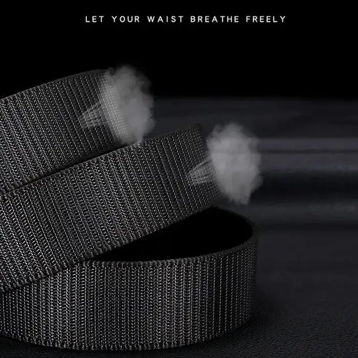 Ceinture de sport en toile automatique pour hommes, sangle en nylon, sangle en métal, travail en ple
