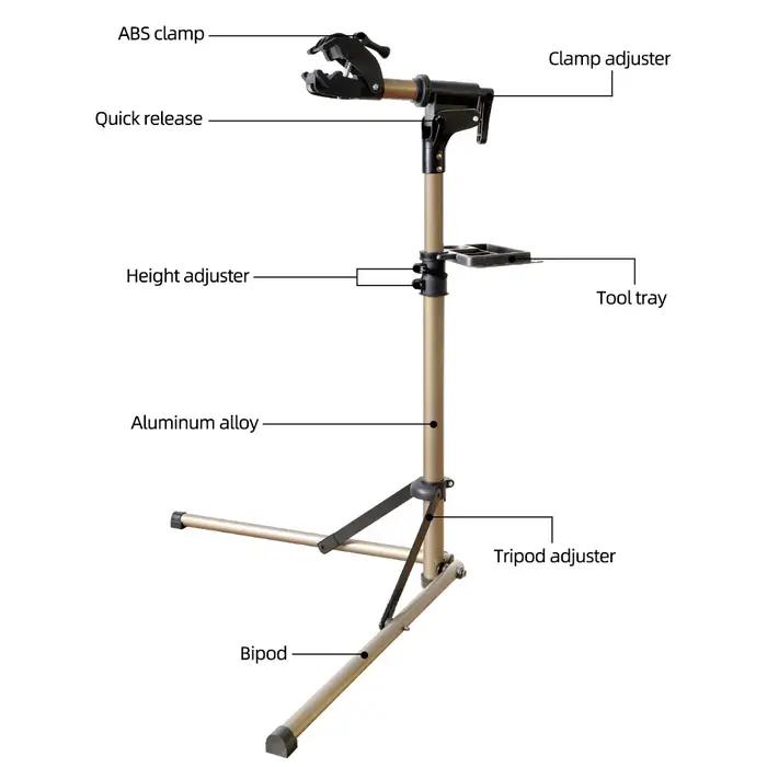 Support de vélo en alliage d'aluminium réglable pour réparation et entretien professionnel occasionnel ou régulier