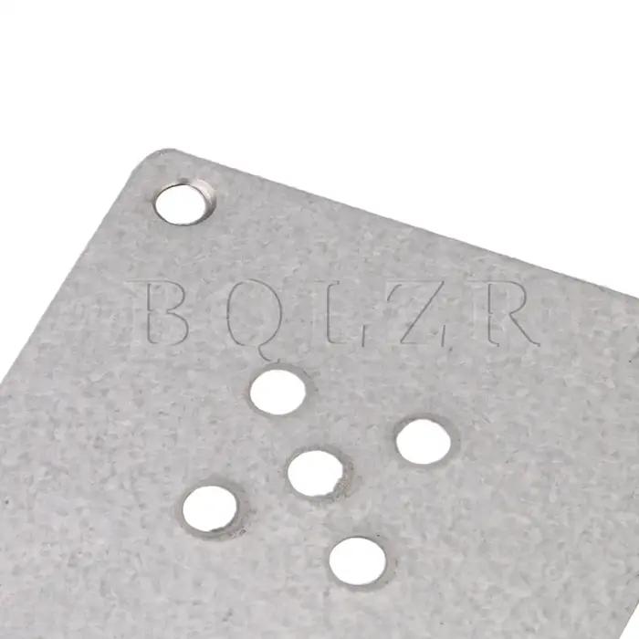 Plaque de fixation carrée en métal pour pieds de meubles, 80x80x1.2mm, 5 trous, diamètre 5/6mm, supp