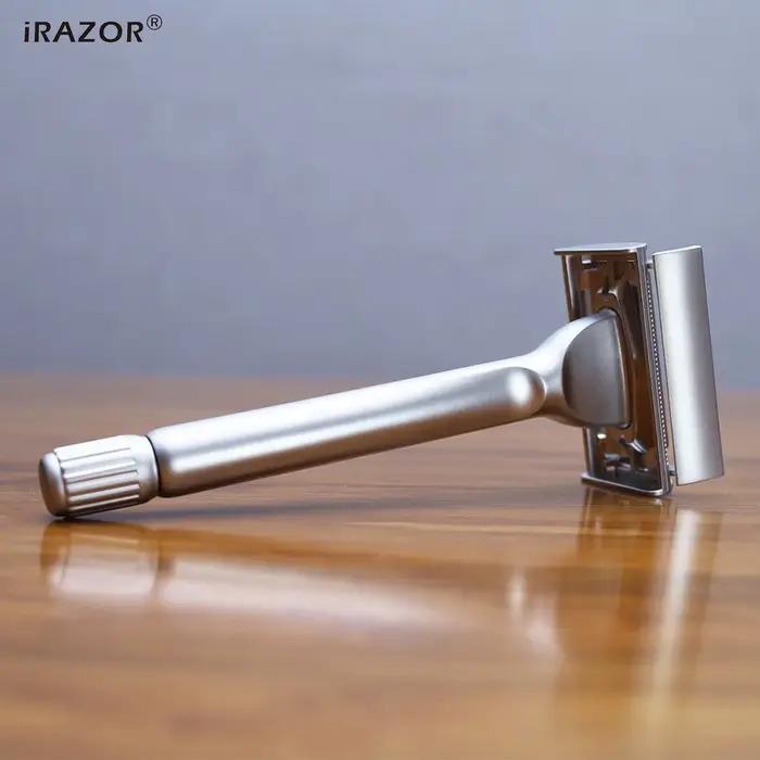 IRAZOR – rasoir de sécurité à Double bord pour hommes, nouveau Design papillon lourd, avec 10 rechar