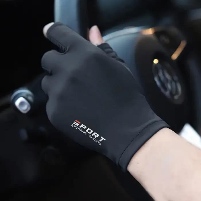 Gants de pêche pour Sport de plein air, 1 paire, écran tactile, équipement de protection fin Anti Uv