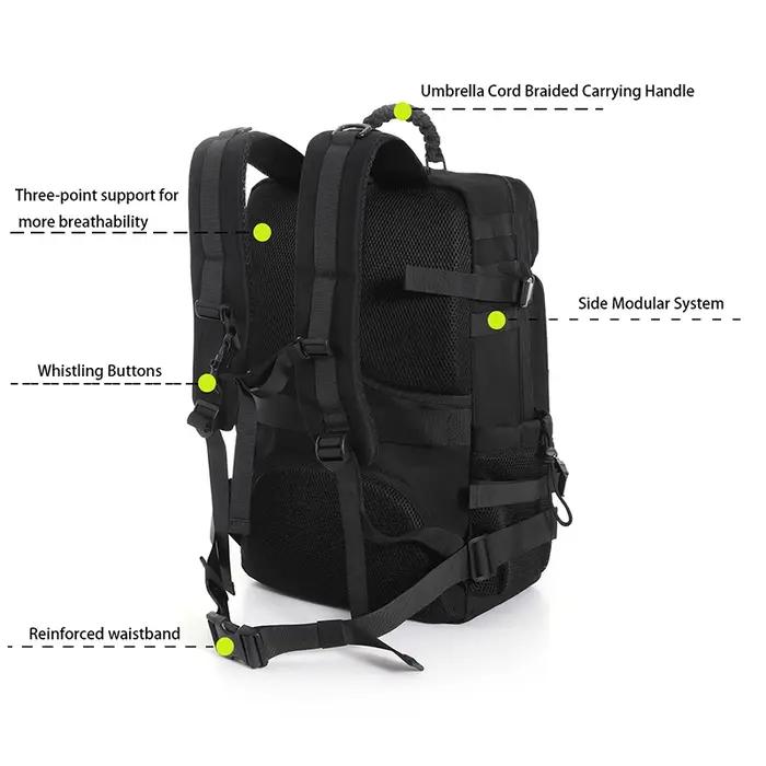 Sac polochon pour homme avec système modulaire de grande capacité, design multi-compartiments avec e