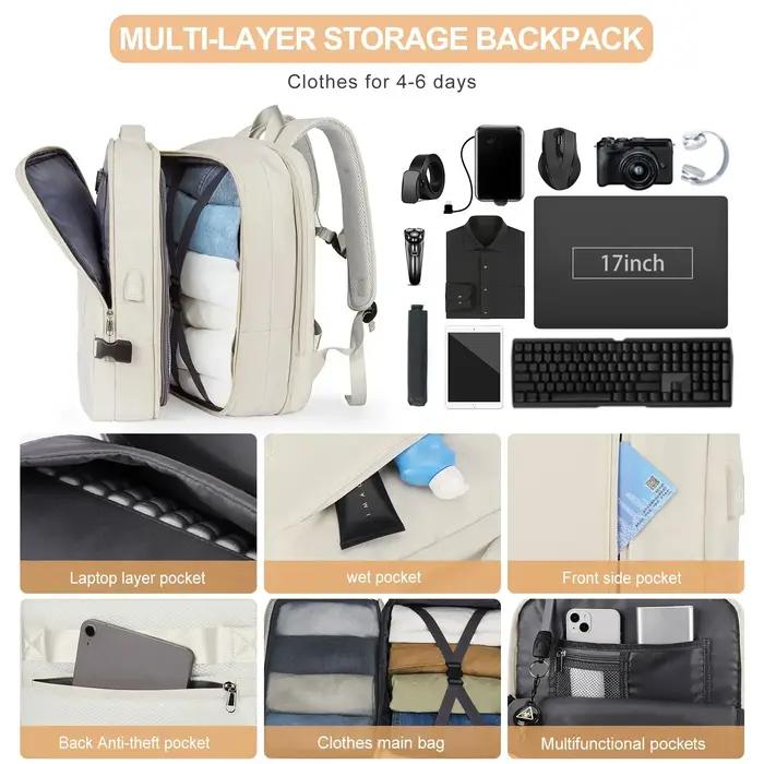 VEKROS-Sac à Dos de Voyage Extensible pour Homme et Femme, Accessoire pour -du-- end, Randonnée, Ord