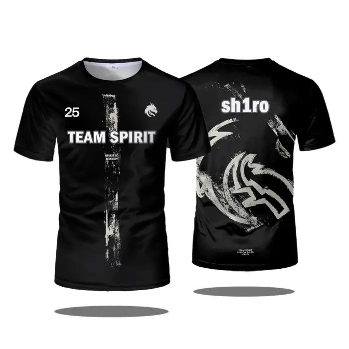 Équipe Esprit 2025 Nouveaux Maillots CS2 Esports Uniformes Donk T Shirts CSGO Jeu Formation Vêtement
