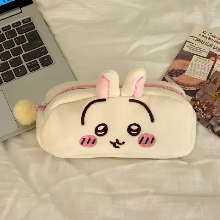 Chiikawa sac à crayons en peluche Hachiware Usagi sac à crayons japonais mignon sac de papeterie en