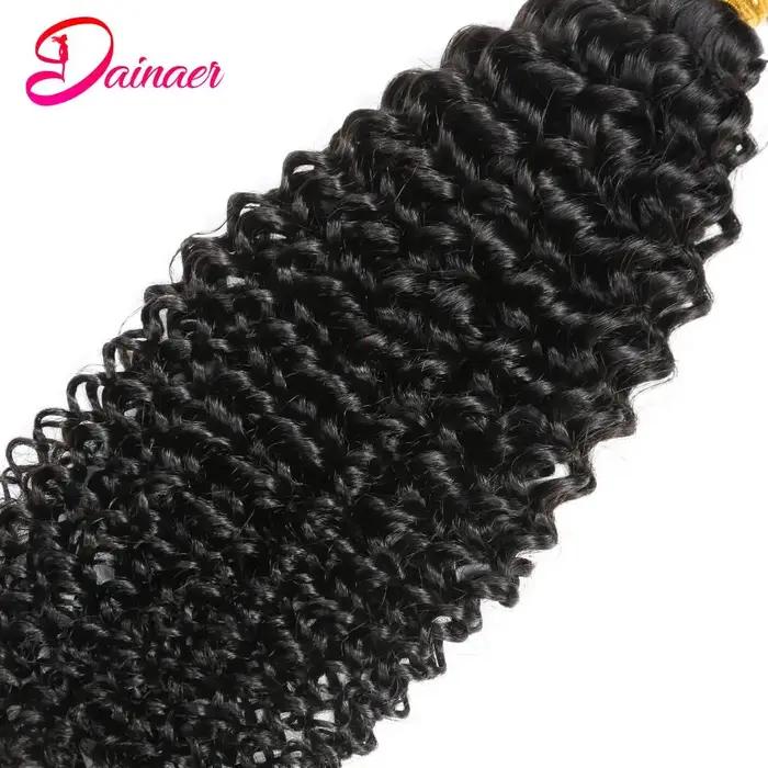 Bundles de cheveux humains indiens afro crépus bouclés, extension de cheveux vierges, document natur