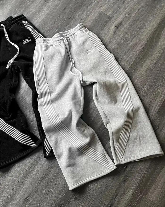 Y2k brodé noir gris pantalons décontractés camouflage fonctionnel tactique fonctionnel hommes femmes