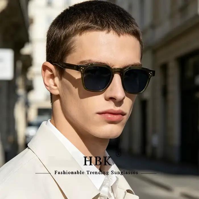 Lunettes de soleil carrées rétro pour hommes et femmes