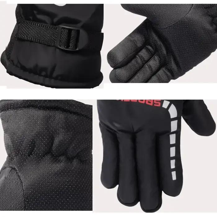 Gants de cyclisme thermiques chauds d'hiver en plein air imperméables antidérapants sport Ski cyclis