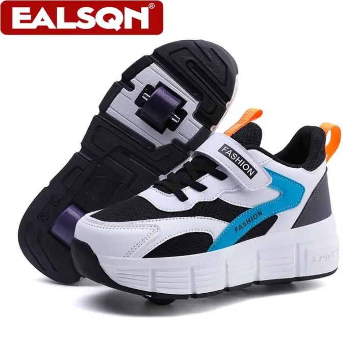 Chaussures de marche respirantes pour adolescents de 5 à 16 ans, baskets de Sport rétractables à deu
