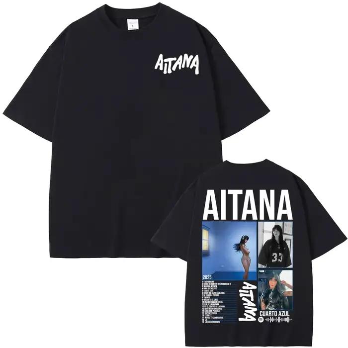 Chanteur Aitana Cuarto Azul Tour graphique t-shirts hommes femmes mode esthétique à manches courtes