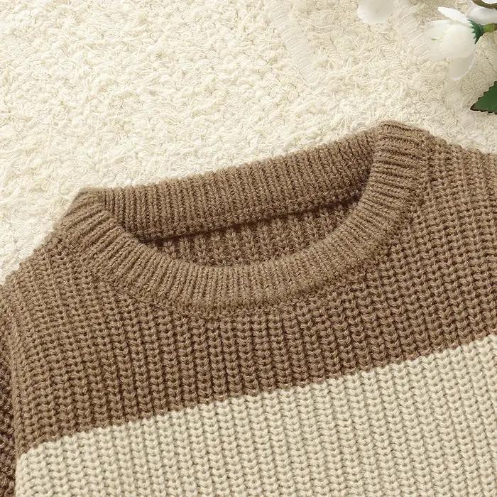 Bébé garçons filles chandails vêtements automne hiver tricoté infantile unisexe pulls col rond manch
