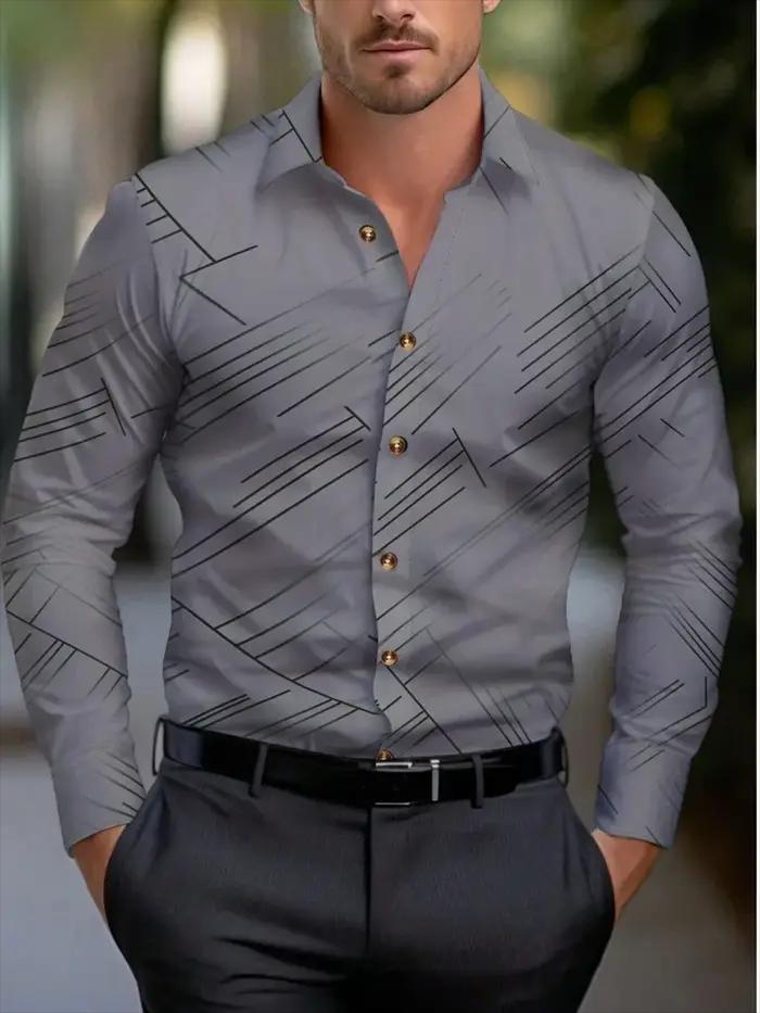 Costume chemise rose noir blanc décontracté extérieur couleur unie rayé confortable doux revers homm