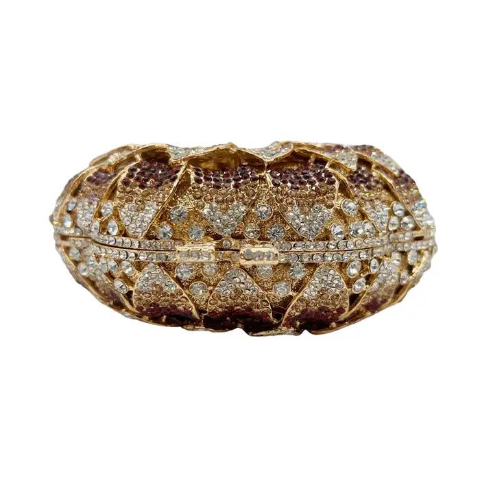 Sac de soirée de mariage pour femmes, de luxe, en forme de tournesol, creux, pavé complet, perles sc