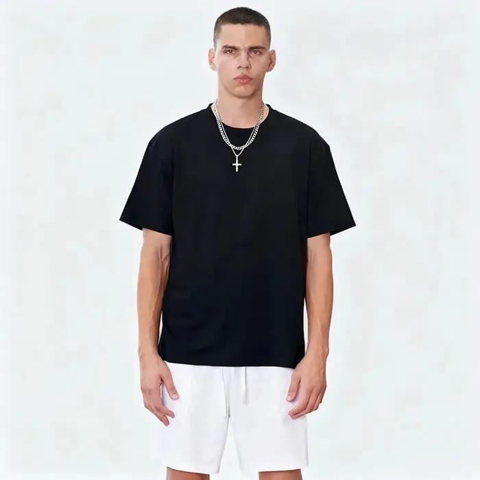 Nouveau T-shirt d'été 2026 en coton imprimé à manches courtes, col rond ample, respirant, décontract