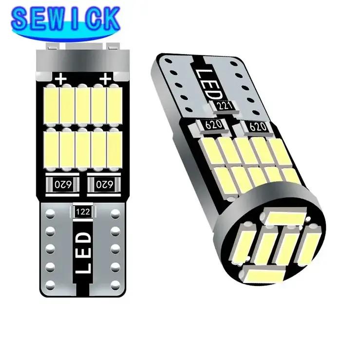 100 pièces T10 W5W 194 501 Led Canbus sans erreur voiture intérieur lumière T10 26SMD 4014 puce blan