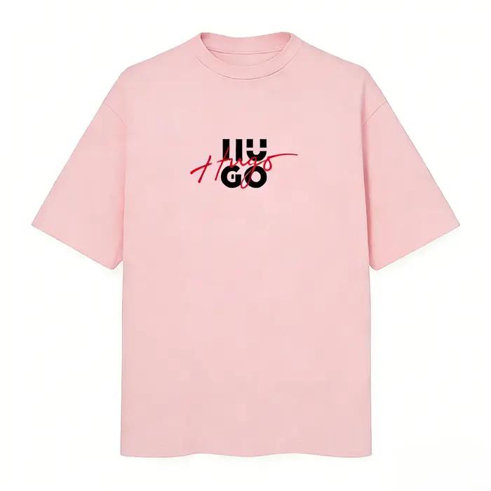 T-shirt Homme Décontracté Ample à Manches Courtes en Coton Pur, Tendance Rétro Haut de Gamme Personn