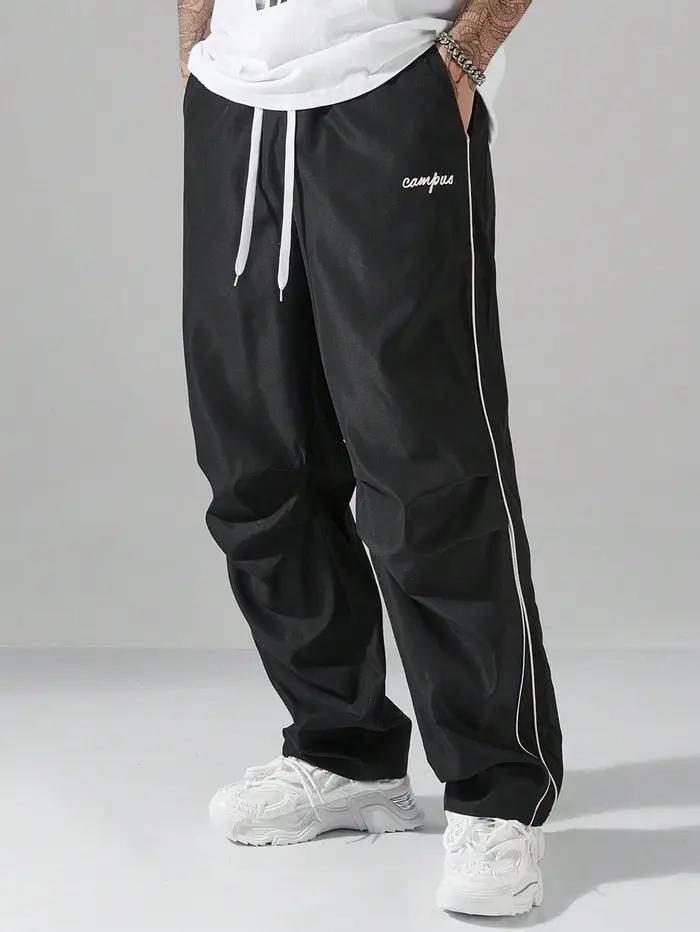 Pantalon de Surintendant Décontracté Respirant pour Homme, Couleur Unie, Droit, à la Mode, Streetwea