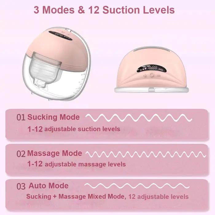 Tire-lait électrique portable mains libres silencieux sans BPA pour allaitement maternel pratique