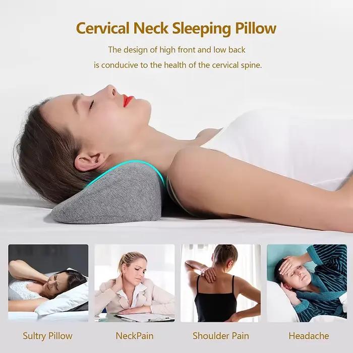 Oreiller cervical, oreiller de contour en mousse à mémoire de forme, oreillers de lit pour dormir la