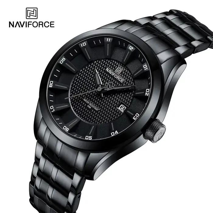 Top marque NAVIFORCE montre pour hommes étanche Quartz affaires décontracté bracelets en acier inoxy
