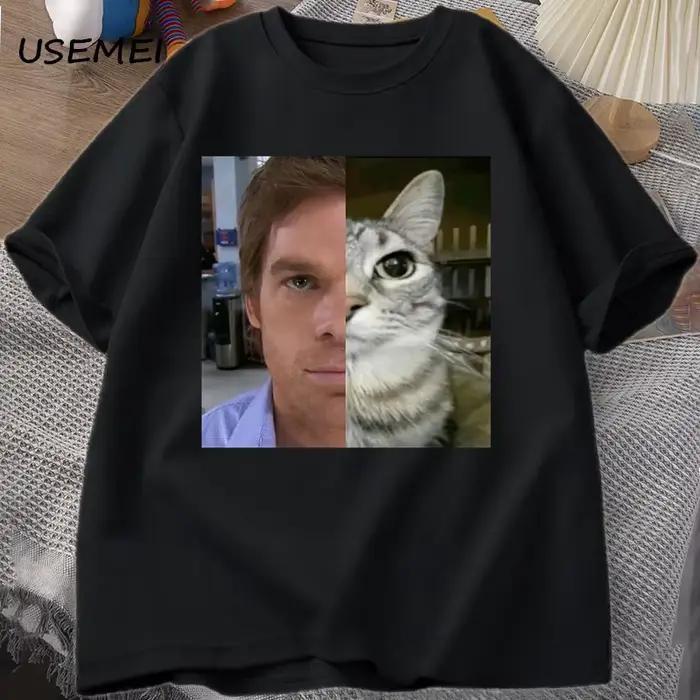 Dexter Morgan-T-shirt en coton à manches courtes et col rond pour homme, streetwear unisexe drôle, v