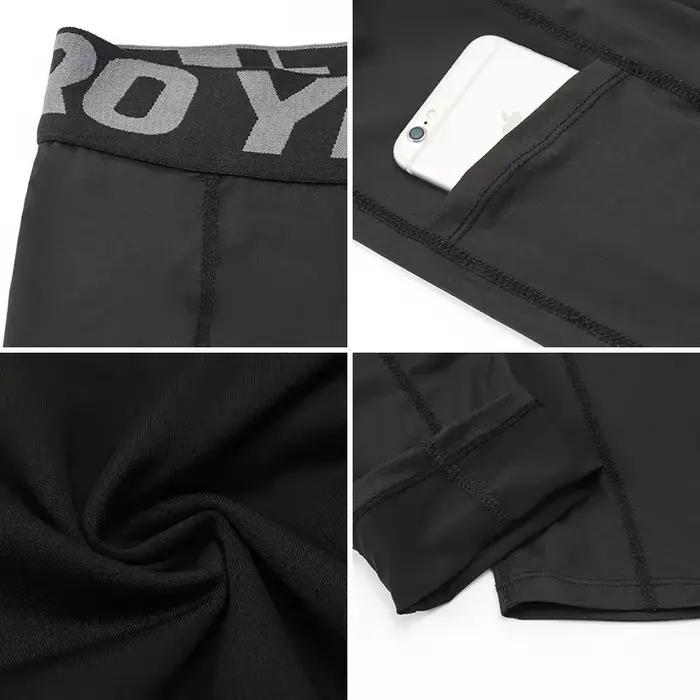 Collants de Compression hommes PRO Fitness course pantalons serrés Leggings de sport avec poche pour