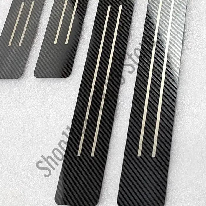 pour Volkswagen VW UP UP! Plaque de protection de seuil de porte en acier inoxydable, autocollant de