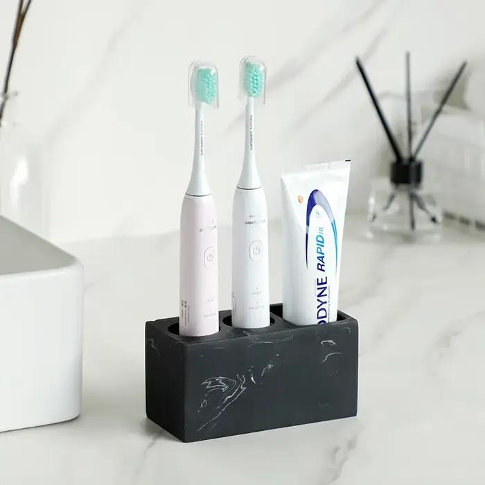 Porte-brosse à dents électrique, rangement de dentifrice, noir, blanc T1