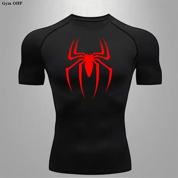 Hommes à manches longues Rashguard Compression T-Shirt élastique course Fitness T-Shirt hauts serré