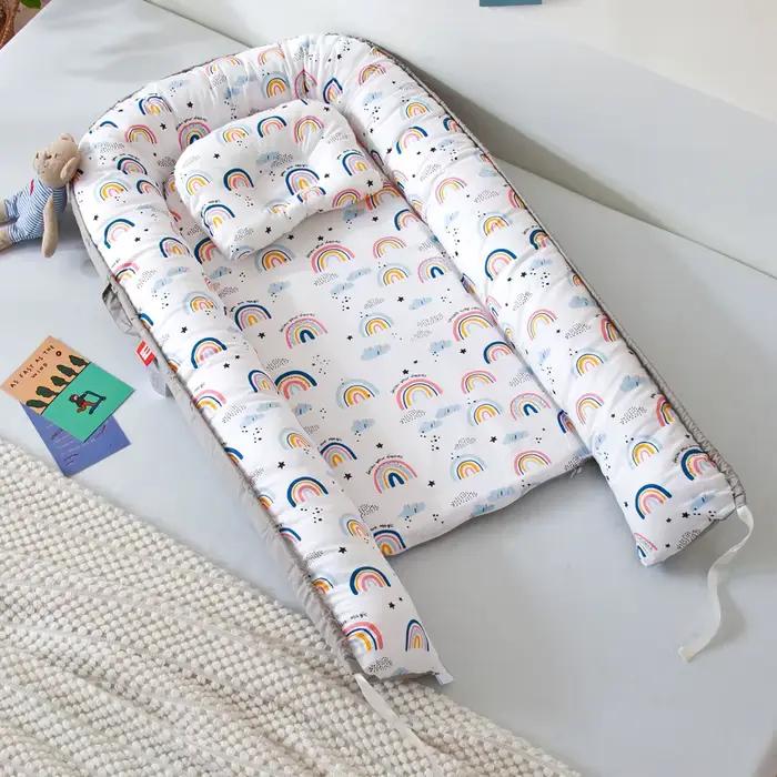 Nid de bébé pour dormir, chaise longue pour nouveau-né, en coton, respirant, réglable, berceau dans