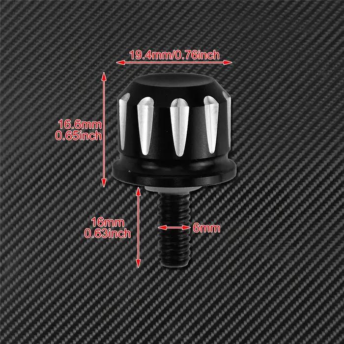 Vis de languette de boulon de siège de moto noir/Chrome, pour Harley Touring Road King Street Glide