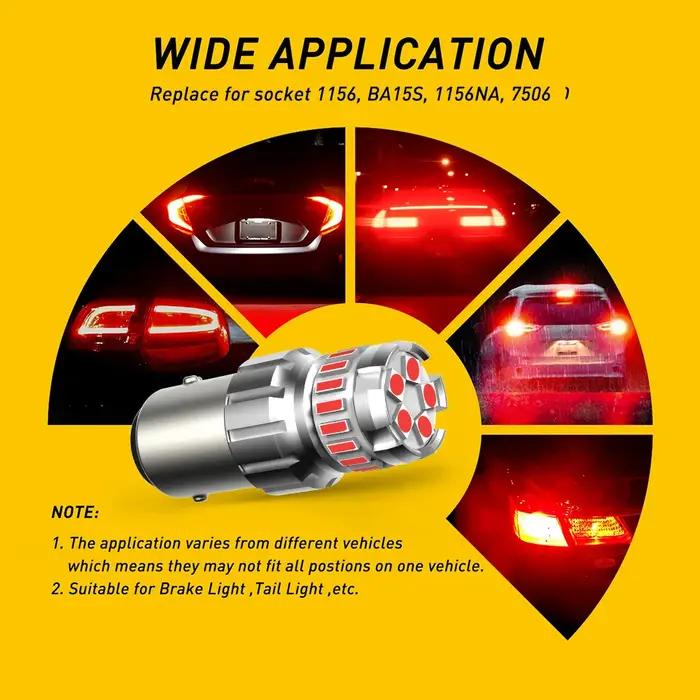 AUXITO 2X P21W BA15S LED 1156 7506 BAY15D 1157 P21/5W ampoule LED lumières de voiture Super lumineus