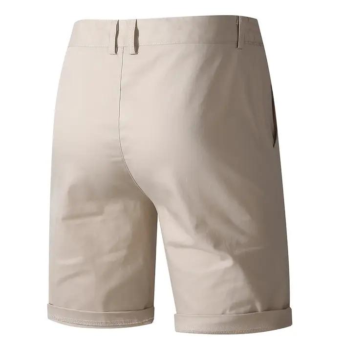 Shorts pour hommes 100% coton, couleur unie, de haute qualité, pour l'été, plage, décontractés, mode