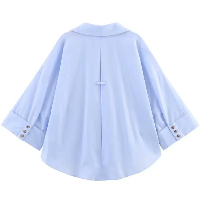 HXAO 2025 chemise femme été culture chemises et chemisiers surdimensionnés blanc bleu Rose marron ch