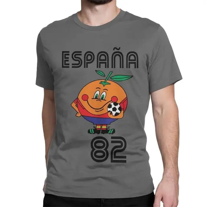 Naranjito T-shirt homme haute qualité col rond espagne 82 mascotte espagnole 1982 Football T-shirt h