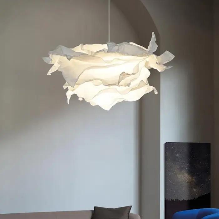 Lustre en papier minimaliste éclairage maison intérieure chambre salon lampes suspendues bricolage b