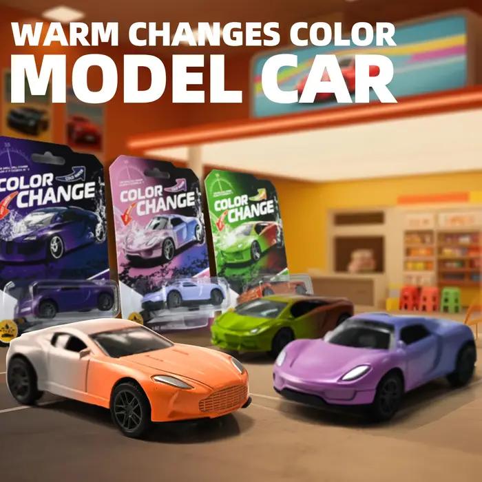 Mini voiture magique en alliage à changement de couleur d'eau et de température 1:64, modèle de cour