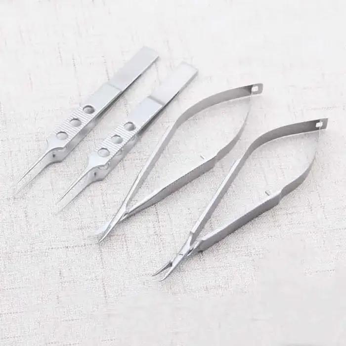 Nouveau 11 cm en acier inoxydable ophtalmique instruments microchirurgicaux porte-aiguille Micro cis