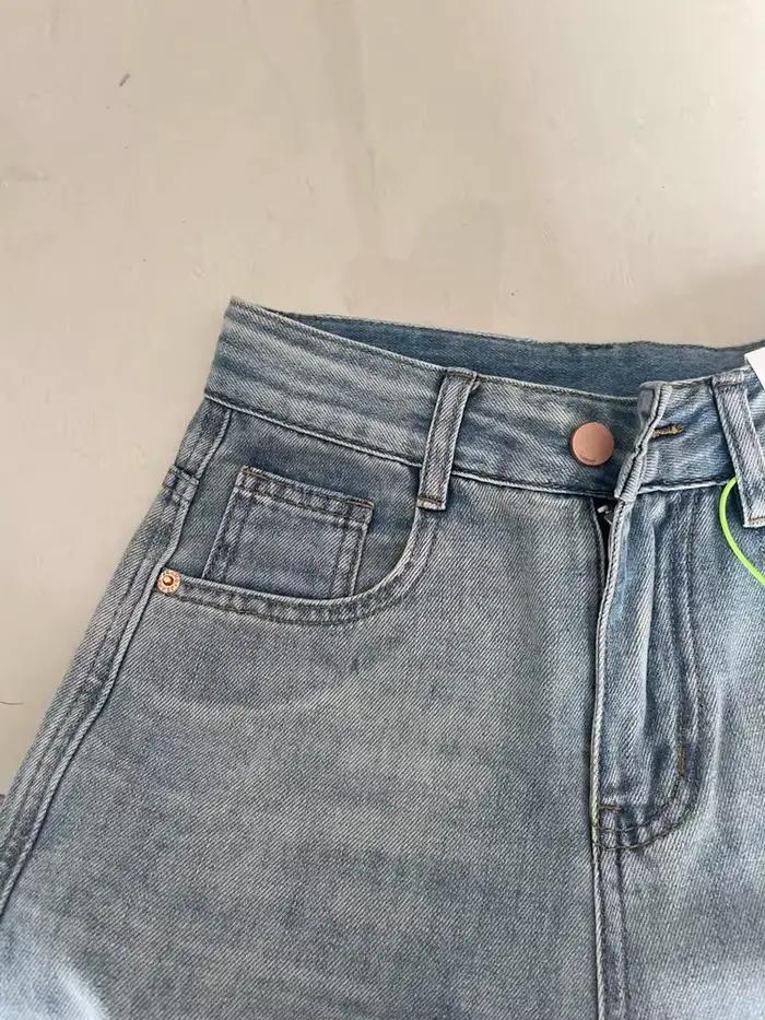 Jean Baggy à jambes larges pour femmes, Vintage Y2K Punk, taille basse, pantalon en Denim ample, Str