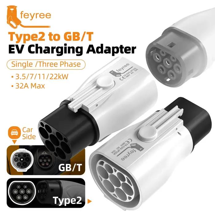 Adaptateur de chargeur Fey123 EV Type 2 IEC 62196-2 vers GB/T, connecteur EV de charge de véhicule é