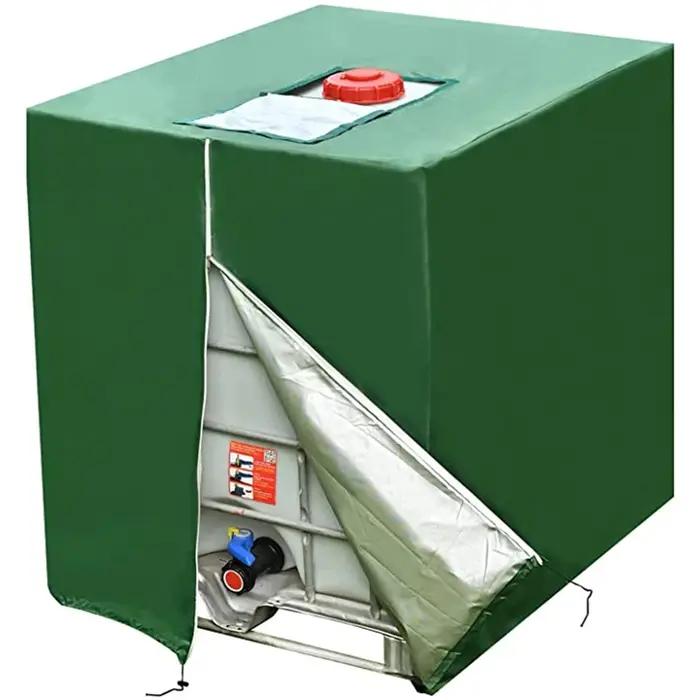 Bâche de couverture de réservoir d'eau IBC 1000L, bâche imperméable résistante aux UV avec fermeture