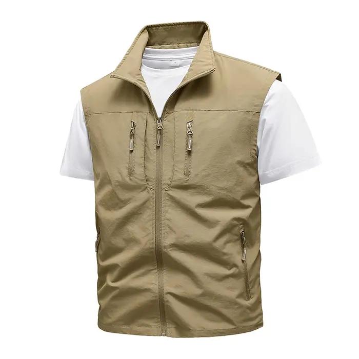 Nouveau printemps hommes en plein air gilets décontractés hommes été imperméable respirant pêche gil