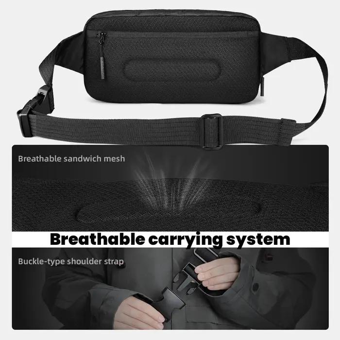 Hcankcan sac à bandoulière étanche hommes léger x-pa sac à bandoulière en tissu multi-poches sac min