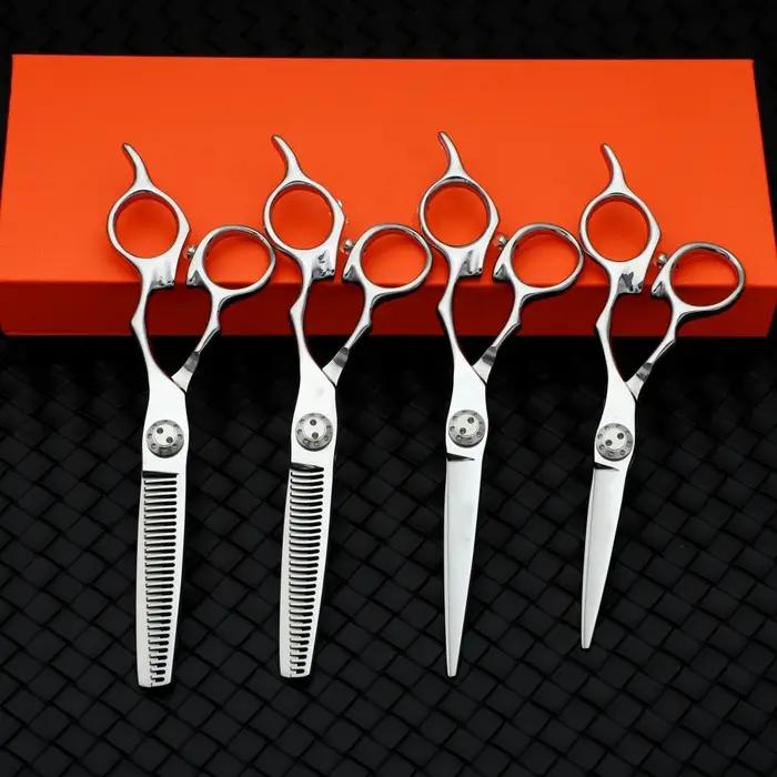 Ciseaux de coiffeur professionnels de petite taille, ciseaux à cheveux fins en acier japonais 440C a