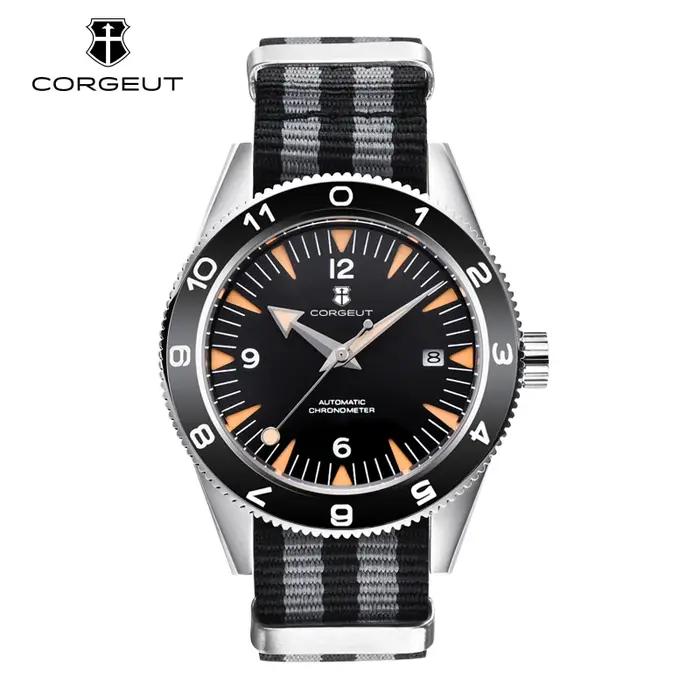 Montre japonaise lumineuse automatique pour hommes, verre saphir 41MM, étanche à 100m, bracelet en N