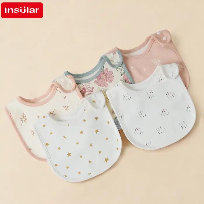Bavoirs pour bébé en forme de U, serviette de salive pour bébé, facile à essuyer, tissu pour manger